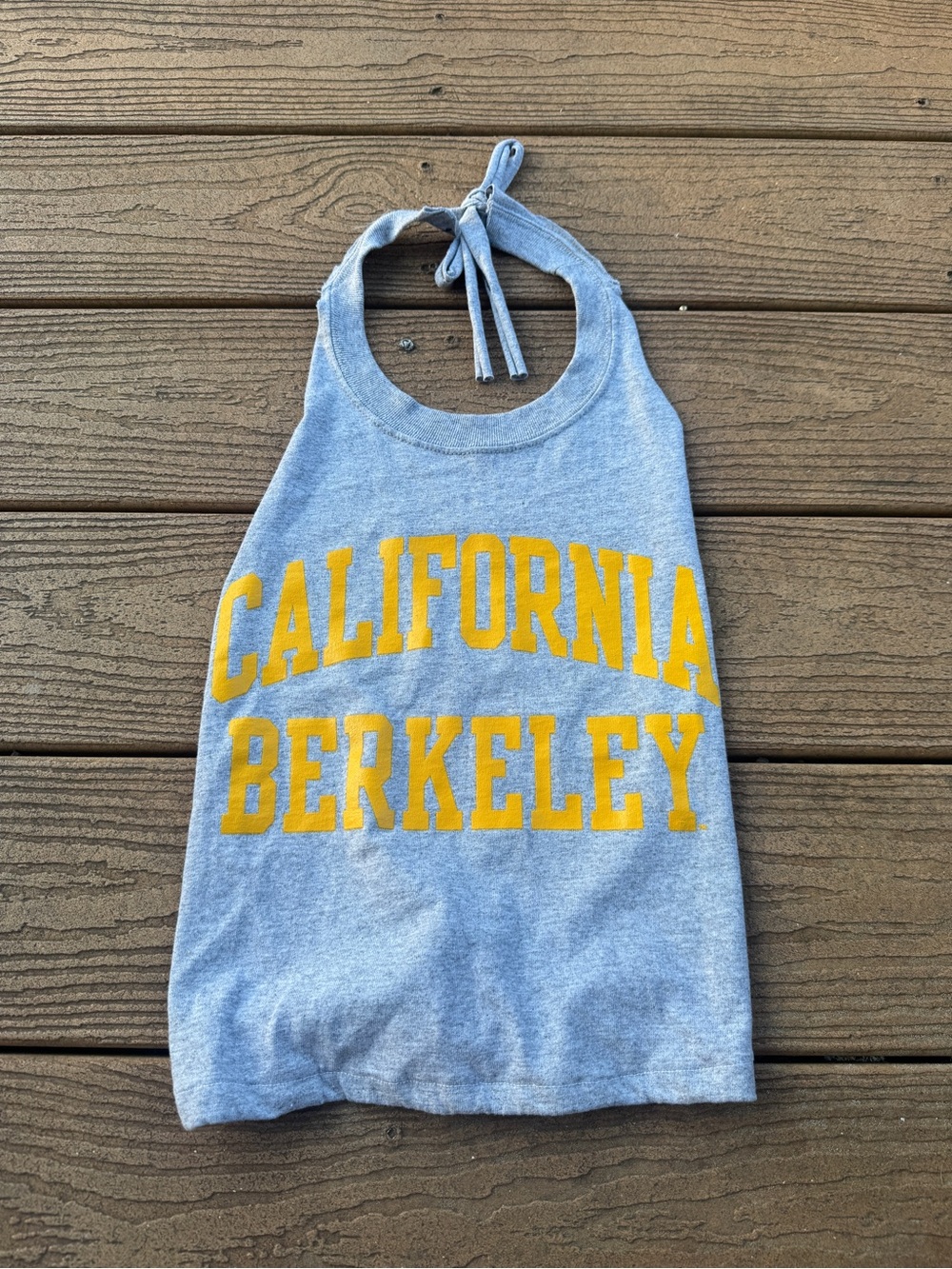 California Berkeley Halter Tank Top - Heather Gray
